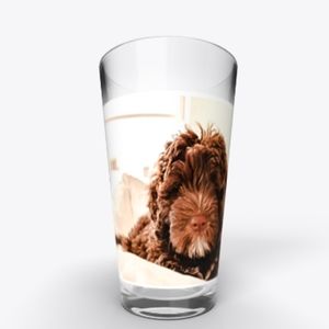 I love my Portuguese water dog glass
